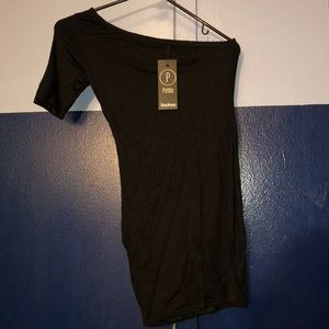 Black one shouldered dress